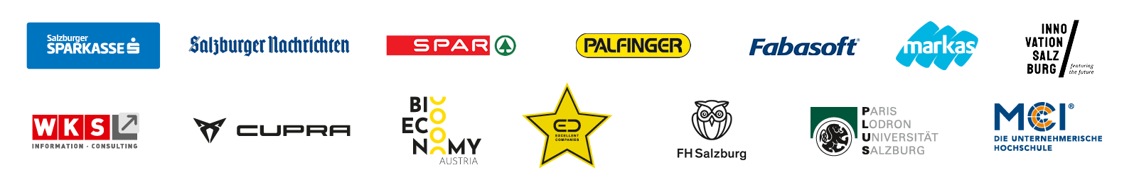 Partner Logoleiste Salzburger Wirtschaftsforum